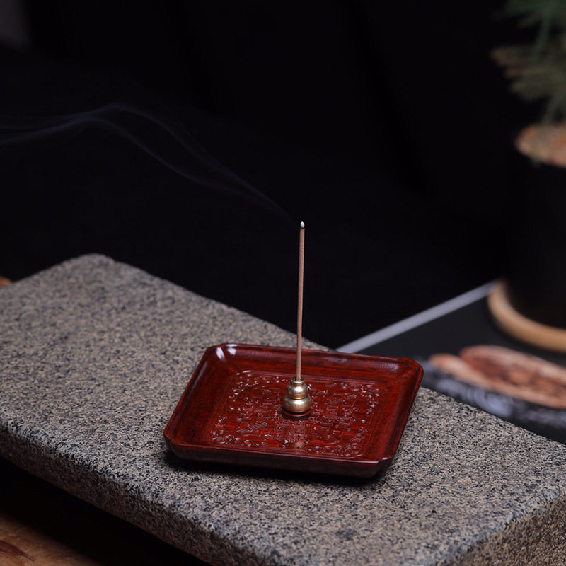 如意古纹图案雕刻紫檀木线香插木质工艺品佛具香炉送亲戚节日礼物,家居饰品,烛台,淘宝优惠券,粉丝福利购,淘宝优惠卷