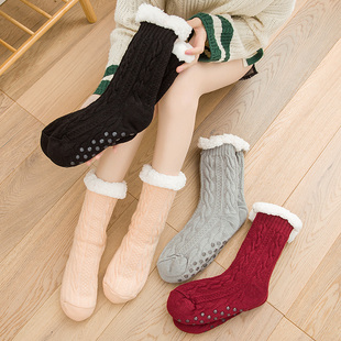 暖脚宝地板袜成人冬季 体寒脚冷保暖神器加厚底防滑女士地毯袜床上