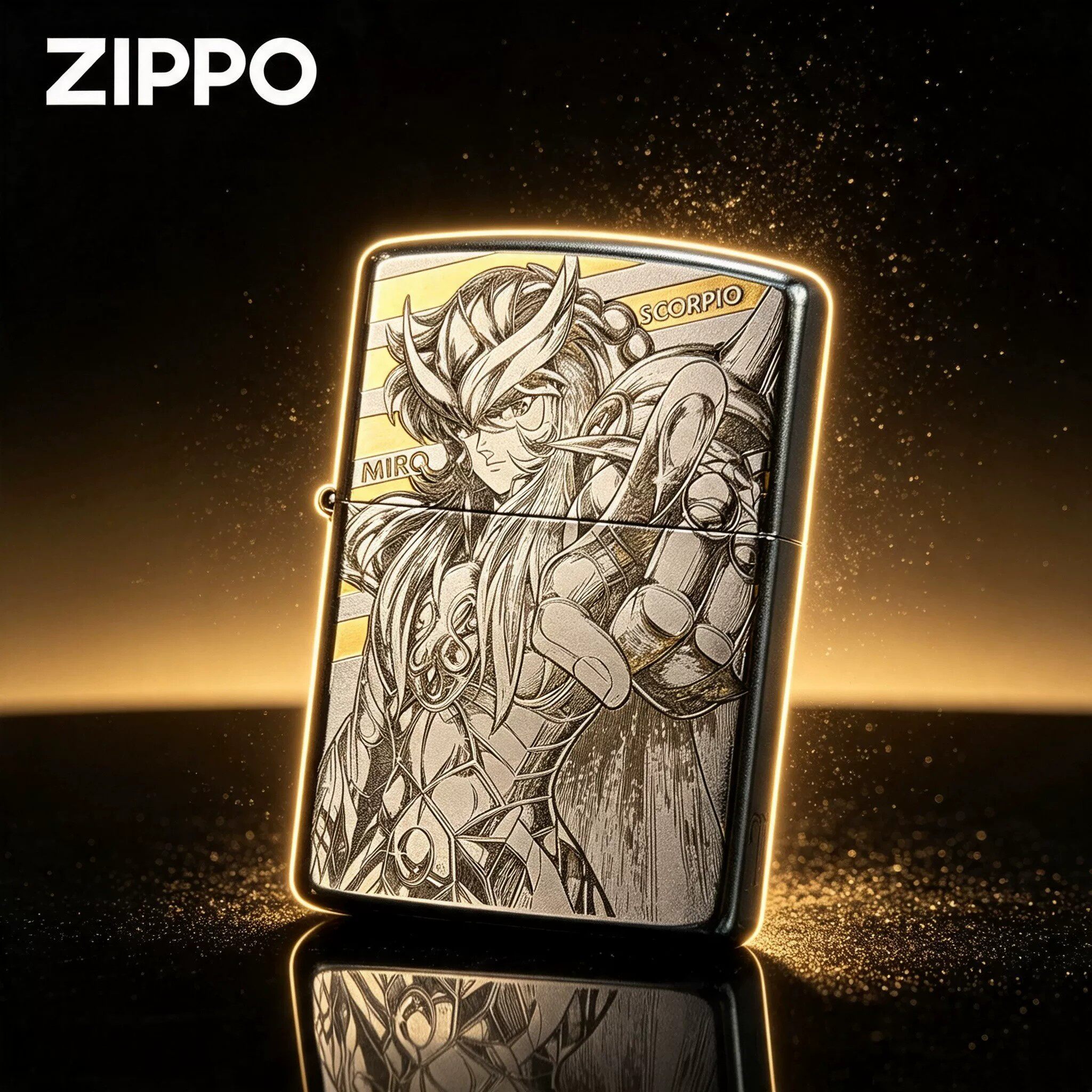 Zippo打火机正版 天蝎座 圣斗士星矢动漫雕刻防风煤油送男士礼物