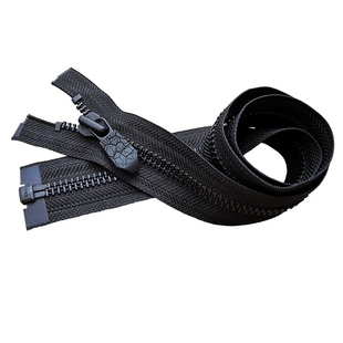 YKK8号黑色哑光开尾金属铜拉链衣服外套长拉锁头配件黑古铜齿辅料