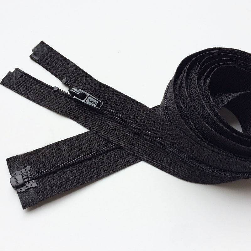 SBS 3号黑色开尾尼龙拉链羽绒服拉链配件长拉锁服装辅料