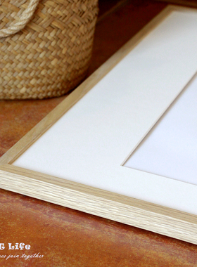 出口纯实木橡木相框简约装饰画海报框挂墙20寸50*70/60*90/70*100