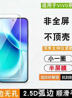 适用vivoX100S钢化膜非全屏无孔无边X300S半屏x200s手机X300pro不包边ultra不顶壳X200promini半包边无黑边小
