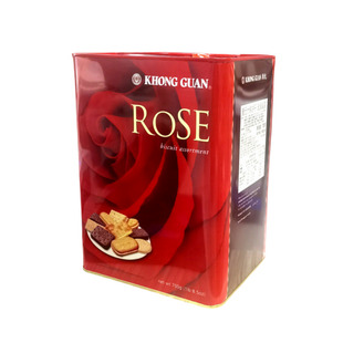 新加坡进口康元什锦饼干(玫瑰罐装)700克（内独立大约32小包装）