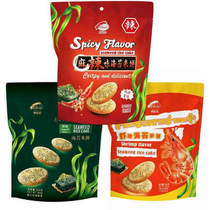 乐缇思海苔米饼独立包装网红休闲零食原味虾味海苔饼干薄脆384克