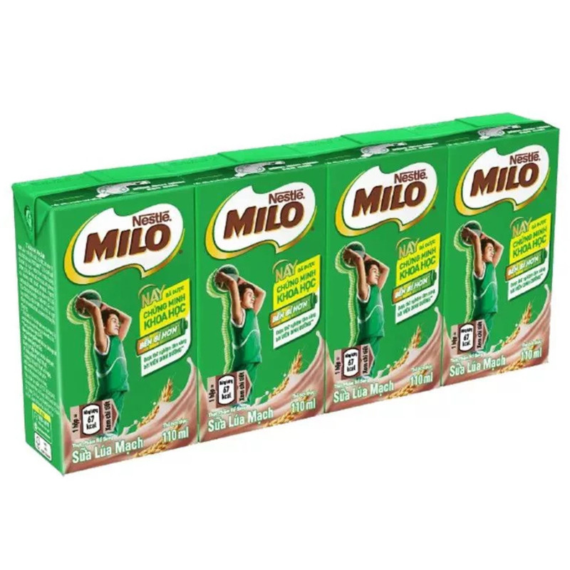 越南进口 雀巢美禄MILO巧克力可可麦芽含乳饮料110mlX12盒装饮品