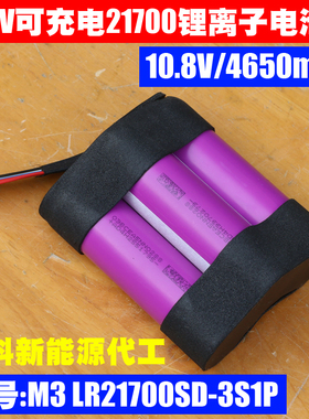 Ｍ3 LR2170SD-3S1P  10.8V/4650mAh 可充式锂离子电池组 力科代工