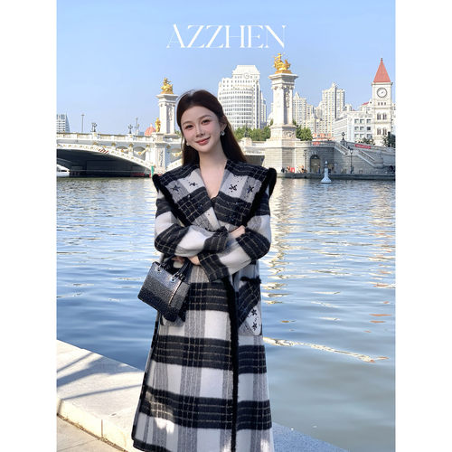 羊驼兔毛冬季奢暖氛围感大衣