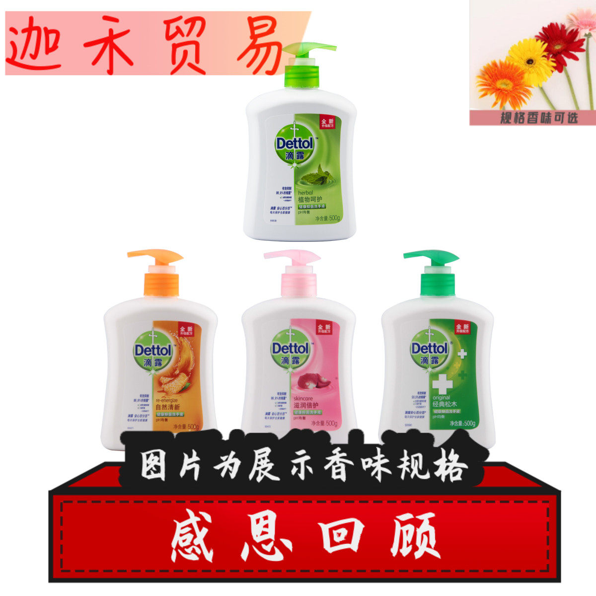 滴露洗手液滋润倍护香氛家用清洁护手有效抑制细菌规格香味可选