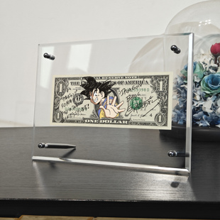 摆件鸟山明手稿龙珠小悟空装饰钱币收藏潮流艺术双面亚克力书房摆