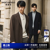 男士 报喜鸟秋冬新款 毛呢大衣商务休闲中长外套 柴斯特100%羊毛