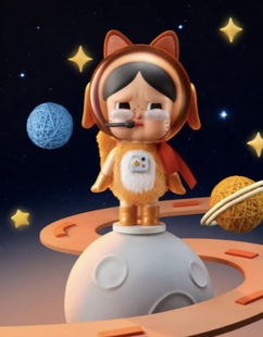 POPMART泡泡玛特Crybaby哭娃太空宇航猫大娃宇航猫吊卡现货