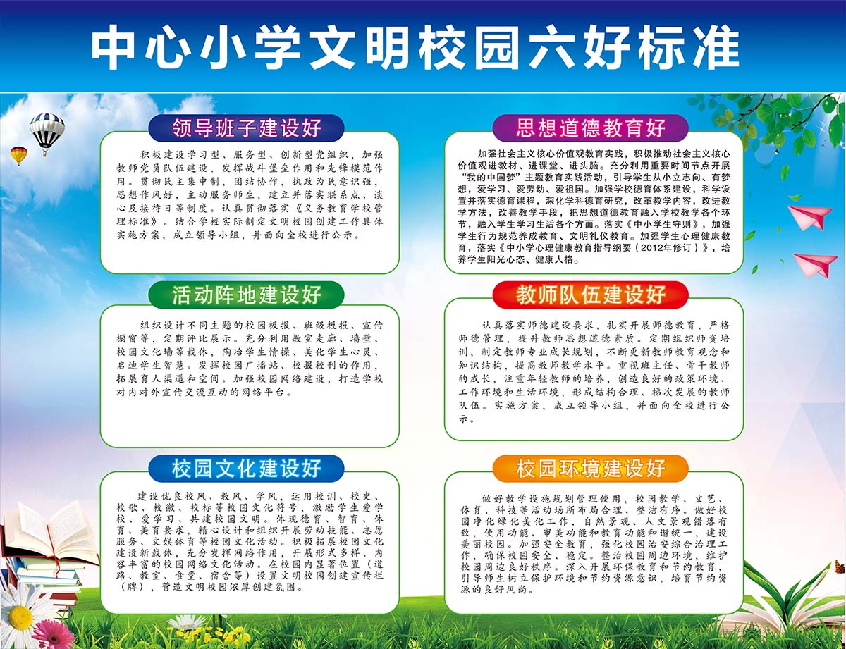 767创文明校园宣传栏6好标准墙贴画2672写真挂图喷绘展板海报印制