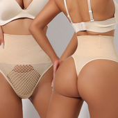 美体性感提臀露屁股丁字裤 镂空女式 收腰塑身内裤 高腰收腹裤