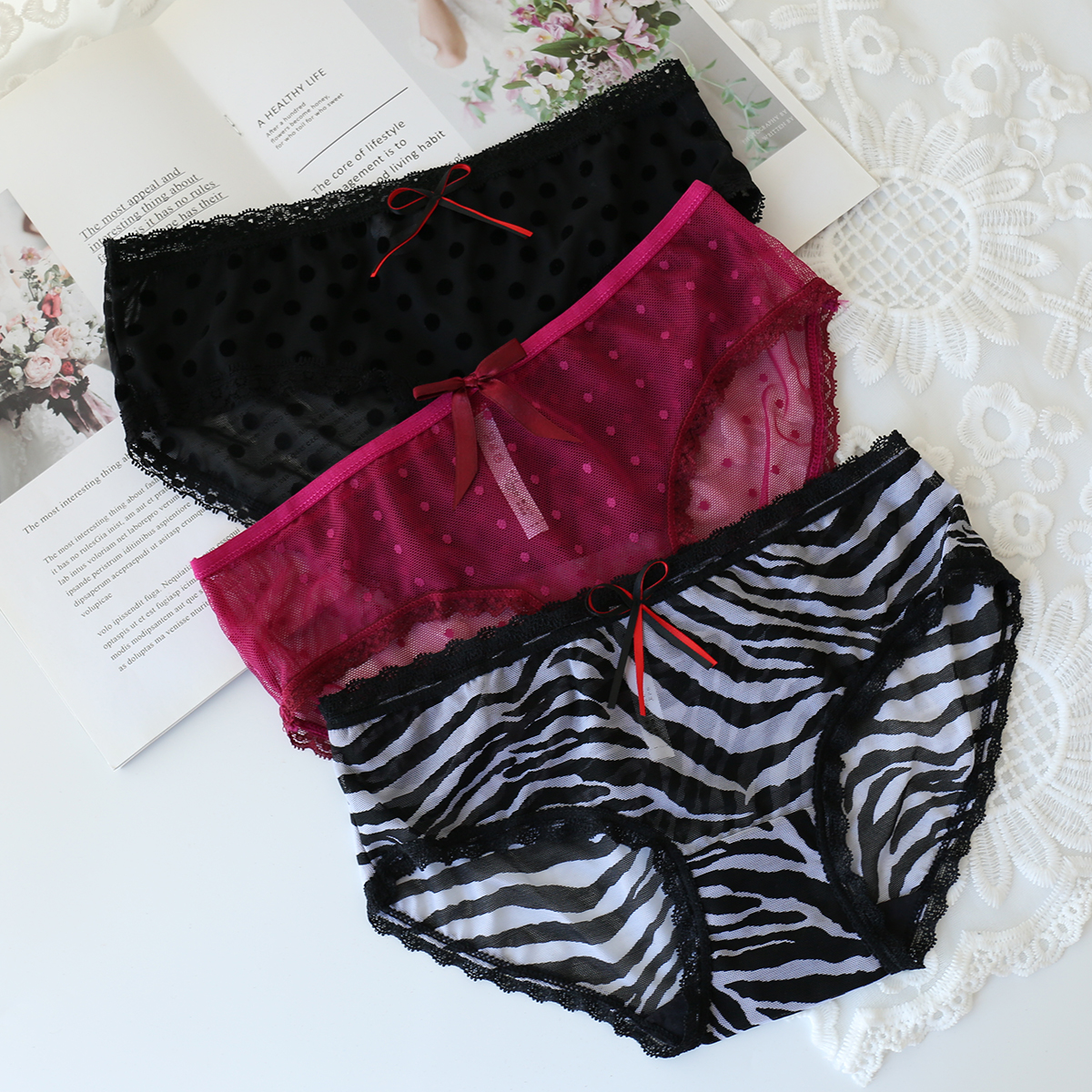 特价网女士内裤低腰透明性感