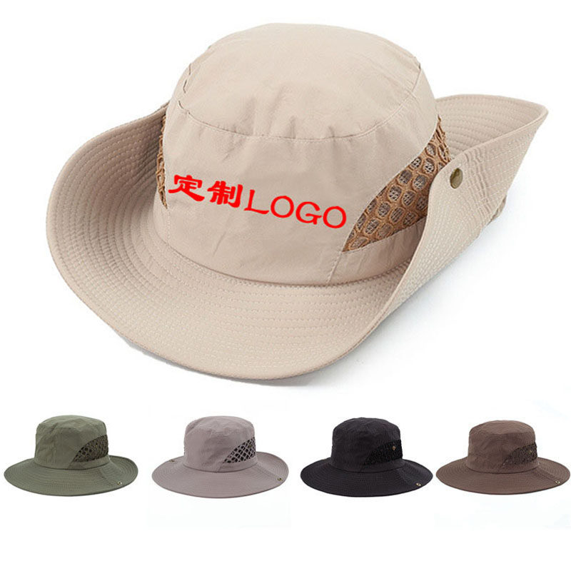 渔夫帽定制logo刺绣印字旅游防晒帽团体遮阳帽定做广告宣传帽diy