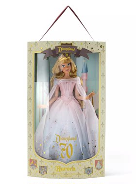 美国DISNEY迪士尼乐园70周年纪念睡美人奥罗拉公主限量款娃娃玩偶