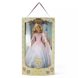 美国DISNEY迪士尼乐园70周年纪念睡美人奥罗拉公主限量款娃娃玩偶