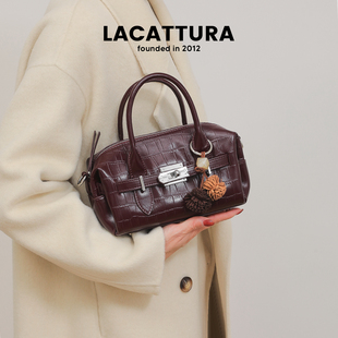 高级质感鄂鱼纹凯丽包包女2025新款时尚手提包百搭复古单肩斜挎包