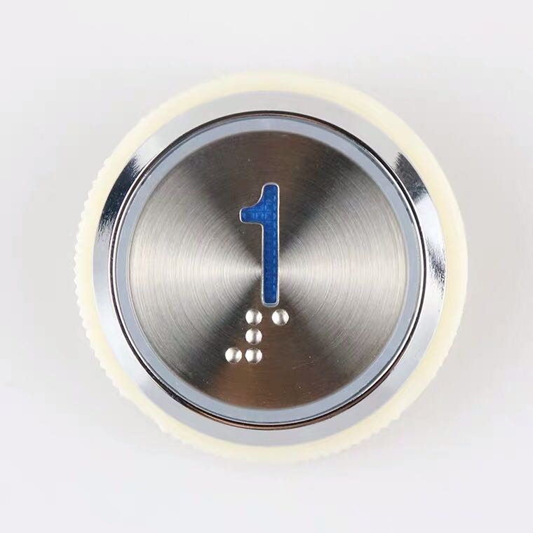 电梯按钮KA313C超薄 圆形盲文按钮 AN313B-Y超薄电梯按钮配件
