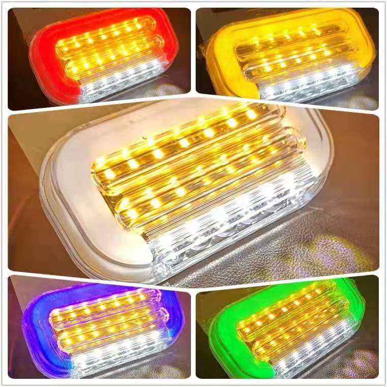 흐르는 물 스티어링 트럭 LED 사이드 라이트 자동차 사이드 라이트 24V 허리 라이트 방수 슈퍼 밝은 지상 타이어 라이트 트레일러 반전