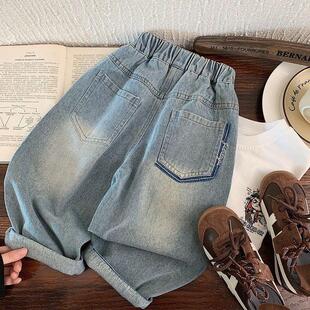 男童牛仔裤春秋款2026新款儿童裤子洋气男孩韩版款式休闲长裤帅气