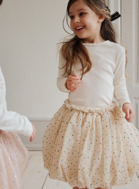 现货丹麦konges Slojd 24秋冬儿童薄纱半身裙101512 女童短裙