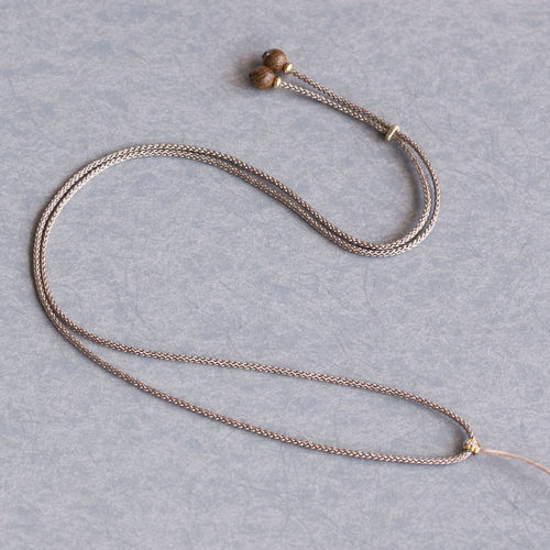 翡翠平安扣细绳挂绳项链