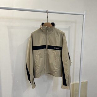 2026年欧洲站深圳春夏新款 撞色拼接立领设计宽松版型夹克外套