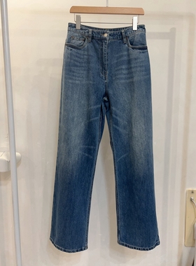 2025年欧洲站深圳秋冬新款 复古洗水高腰四季百搭牛仔长裤裤子
