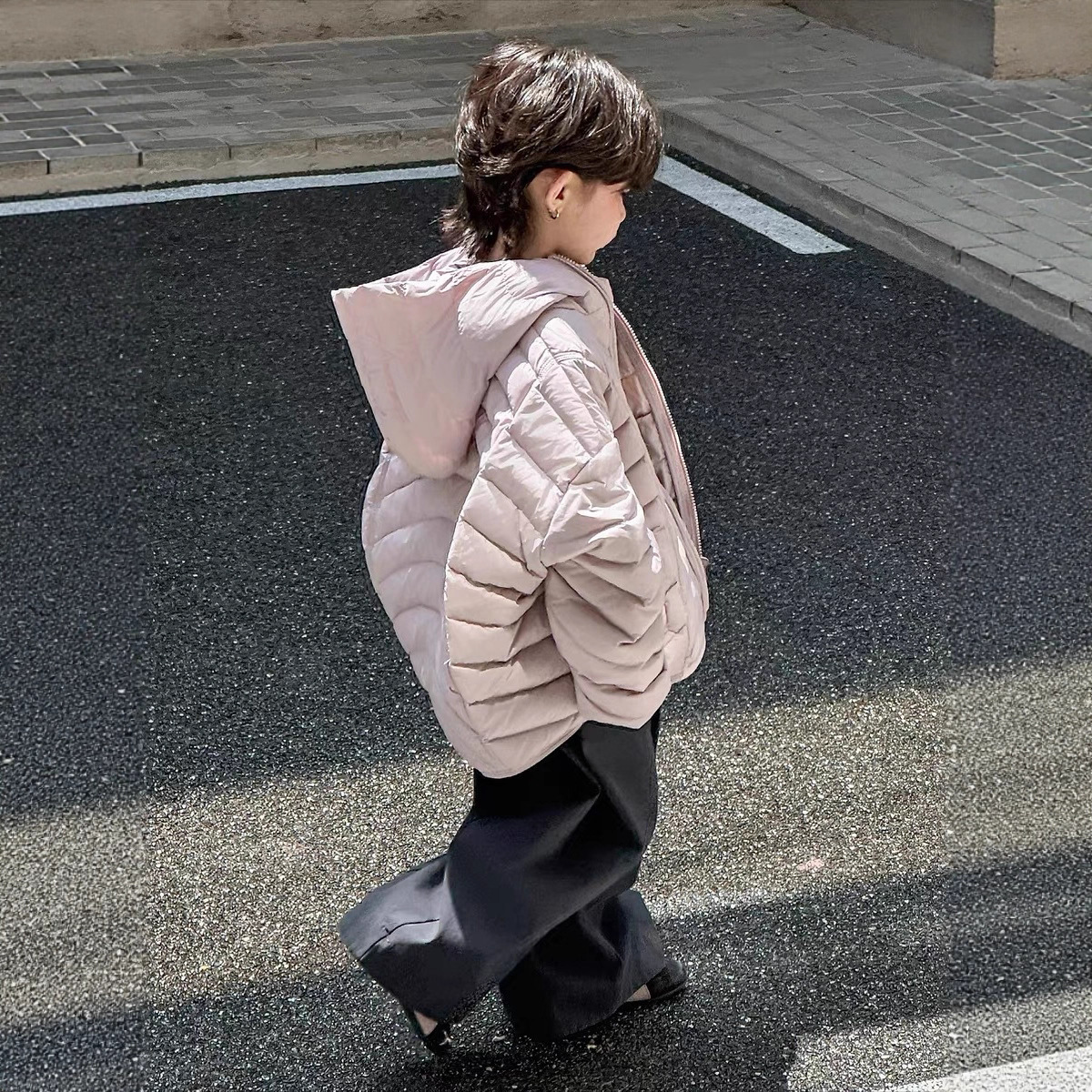 秋冬新款儿童90白鸭绒连帽羽绒服