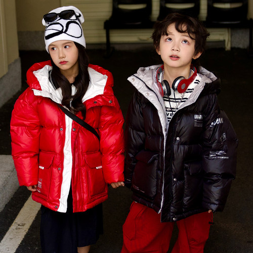 加厚中长款儿童羽绒服韦氏