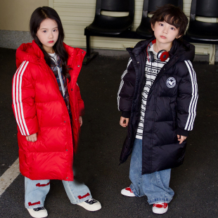 亲子装 新款 儿童运动羽绒服 冬季 韦氏男女童极寒加厚中长款