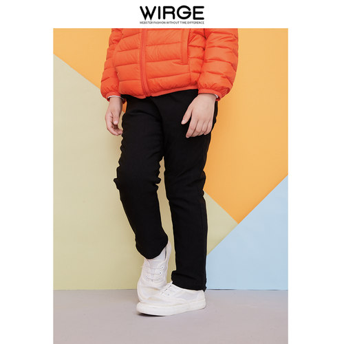 女童羽绒裤韦氏保暖裤冬黑色