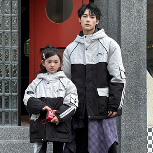 韦氏新款儿童羽绒服内胆防水外套三合一户外保暖轻量旅行2件套