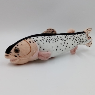野生动物~美国cabin critters原单仿真虹鳟鱼 深海鱼毛绒玩具公仔