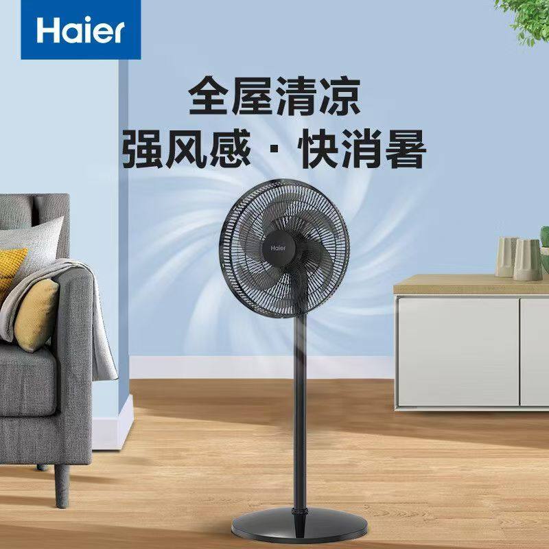 海尔电风扇家用HFS-J3535立式大风力节能轻音摇头台立两用宿舍