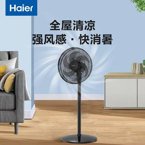 海尔电风扇家用HFS-J3535立式大风力节能轻音摇头台立两用宿舍