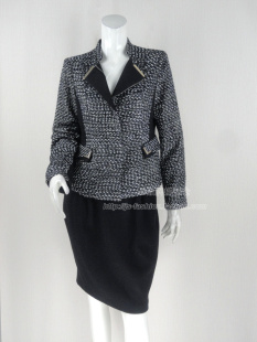 提花翻领一粒扣女秋冬长袖 BEI萱专柜正品 短外套12W213K 2件 140元