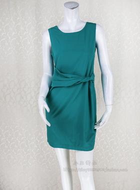 100元2件清!ZOKO倬可儿 圆领无袖束腰装饰简约夏短连衣裙L1113