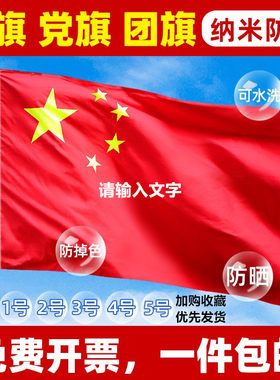 中国国旗五星红旗党旗团旗1号2号3号4号5号红旗国旗户外型纳米防