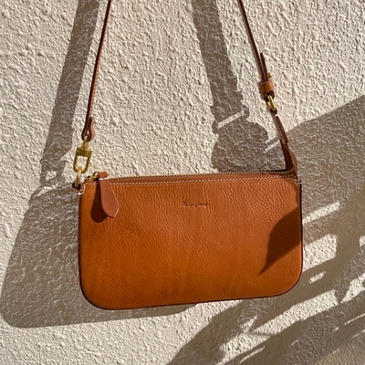 麻将包单肩腋下mbox皮复古植鞣牛皮女包斜挎包小众简约时尚真皮包