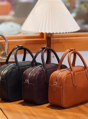 宽宽包 头层植鞣牛皮Mbox皮手提包斜挎包时尚休闲百搭女士