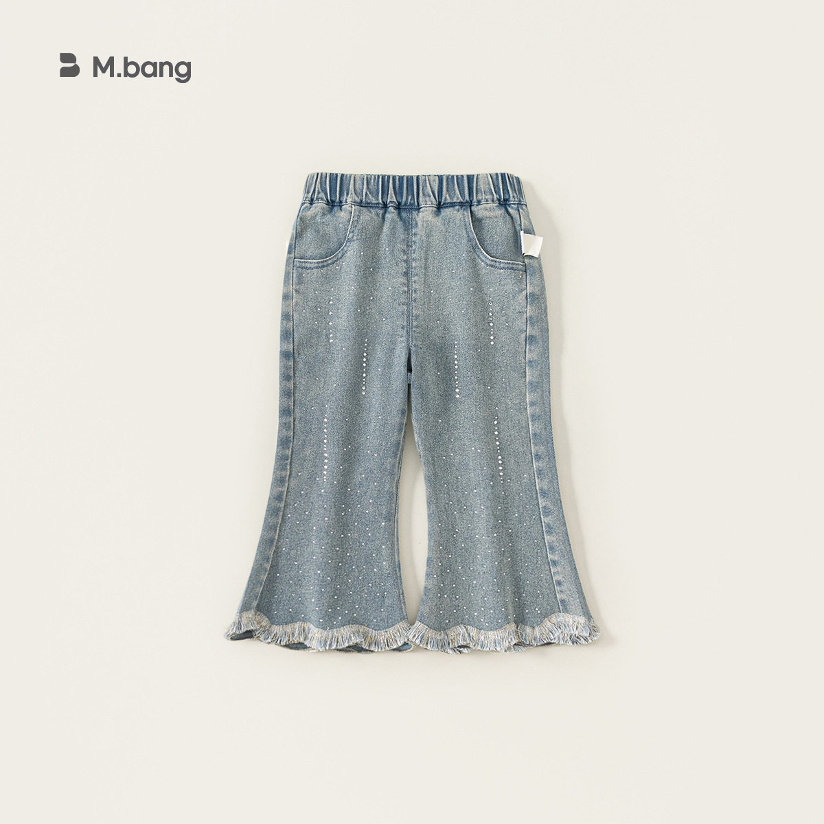 童装春夏款女孩子长裤流苏亮片裤儿童长裤喇叭裤女童牛仔裤80-140
