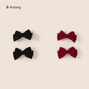 邦选童装公主风后脑勺顶夹女宝宝发饰女童发夹蝴蝶结烫钻儿童头饰