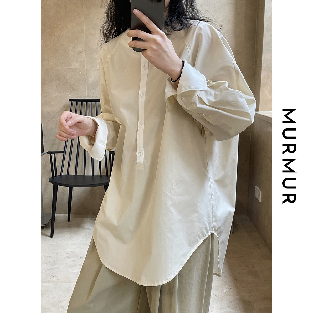 MURMUR宽松文艺复古长袖衬衫