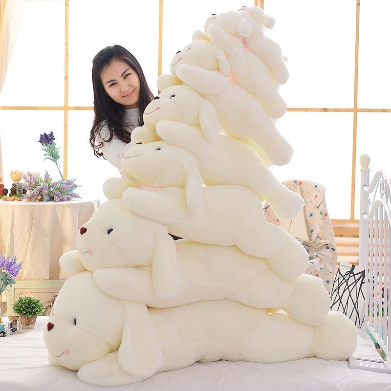 超大号狗狗睡觉抱枕公仔布娃娃玩偶趴趴狗毛绒玩具生日圣诞节礼物