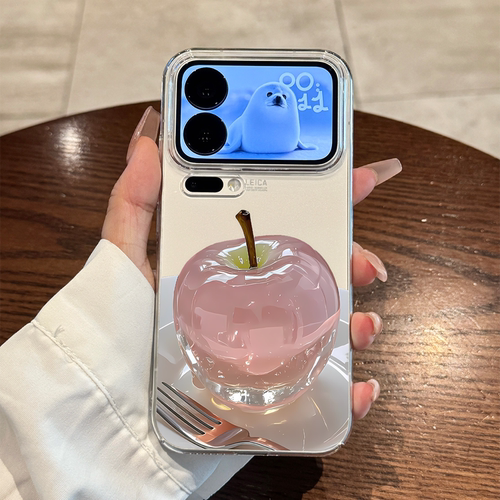 适用小米17promax水晶苹果手机壳
