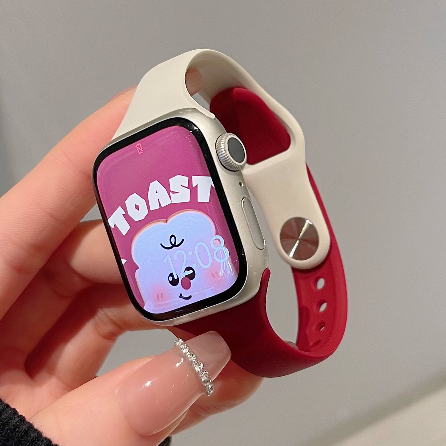 iwatch小蛮腰撞色硅胶表带