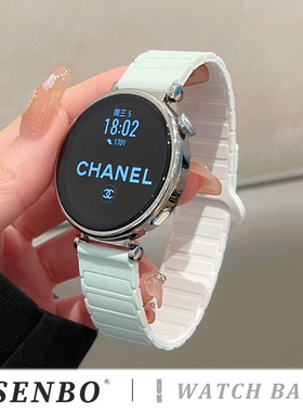 适用华为gt5新款手表带gt5pro三株磁吸硅胶表带gt4夏季智能运动透气替换带watch3/4时尚男女款gt3高级感清新